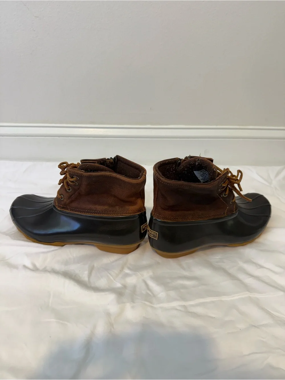 Sperry Women’s Size 11 Brown Leather Black Duck Boots Waterproof